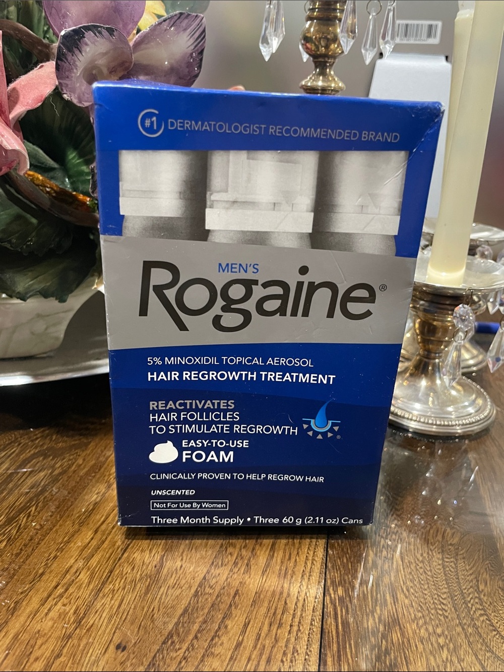 Men's Rogaine 5%  Set of 3 Minoxidil Hair Regrowth Treatment Foam
